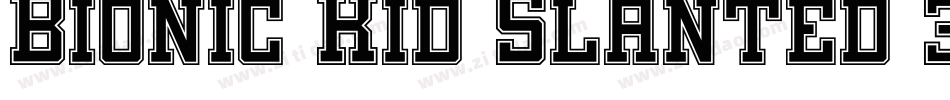 Bionic Kid Slanted 3d字体转换